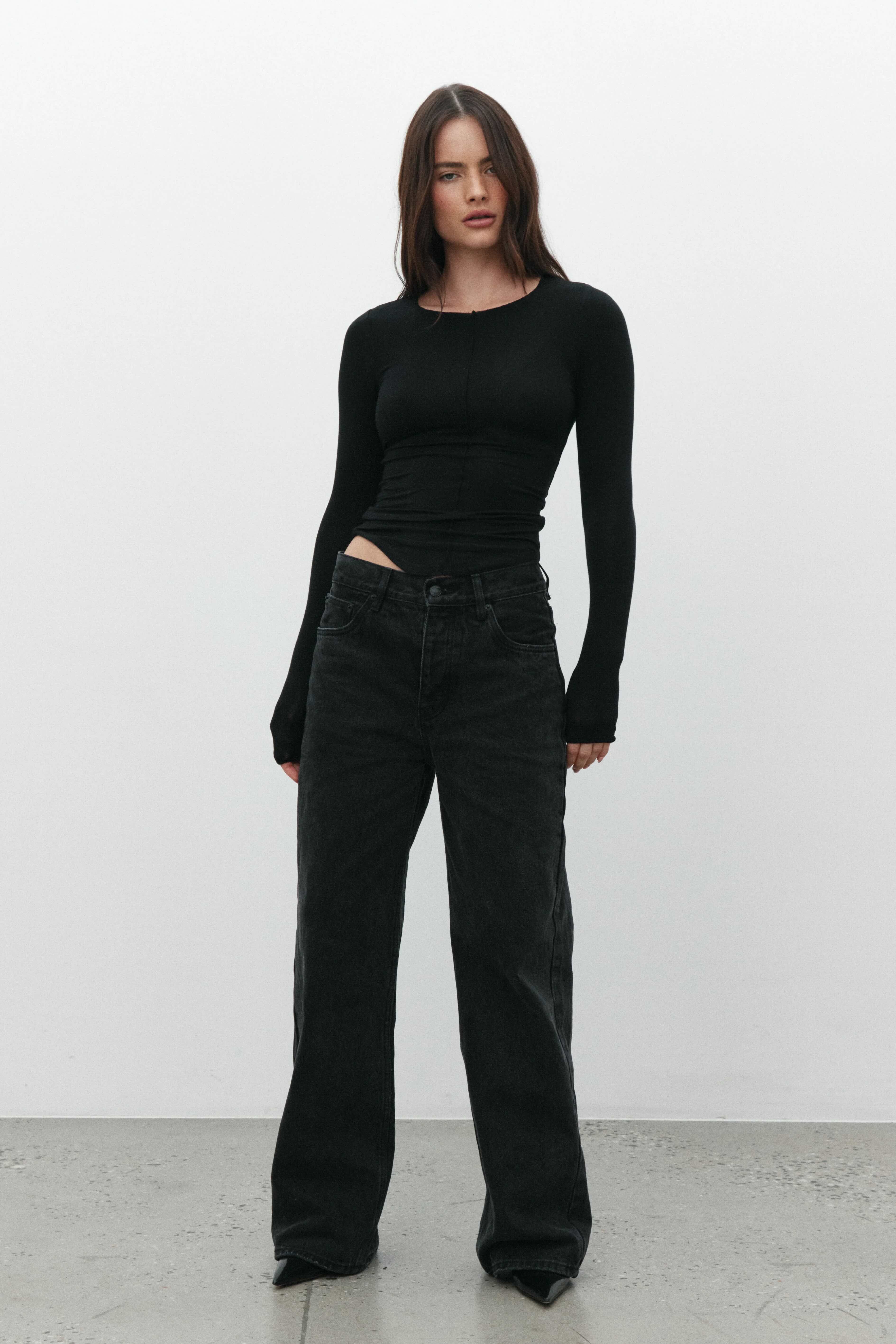 BAYSE BRAND Womens Anisa Top - Shadow - Image 5