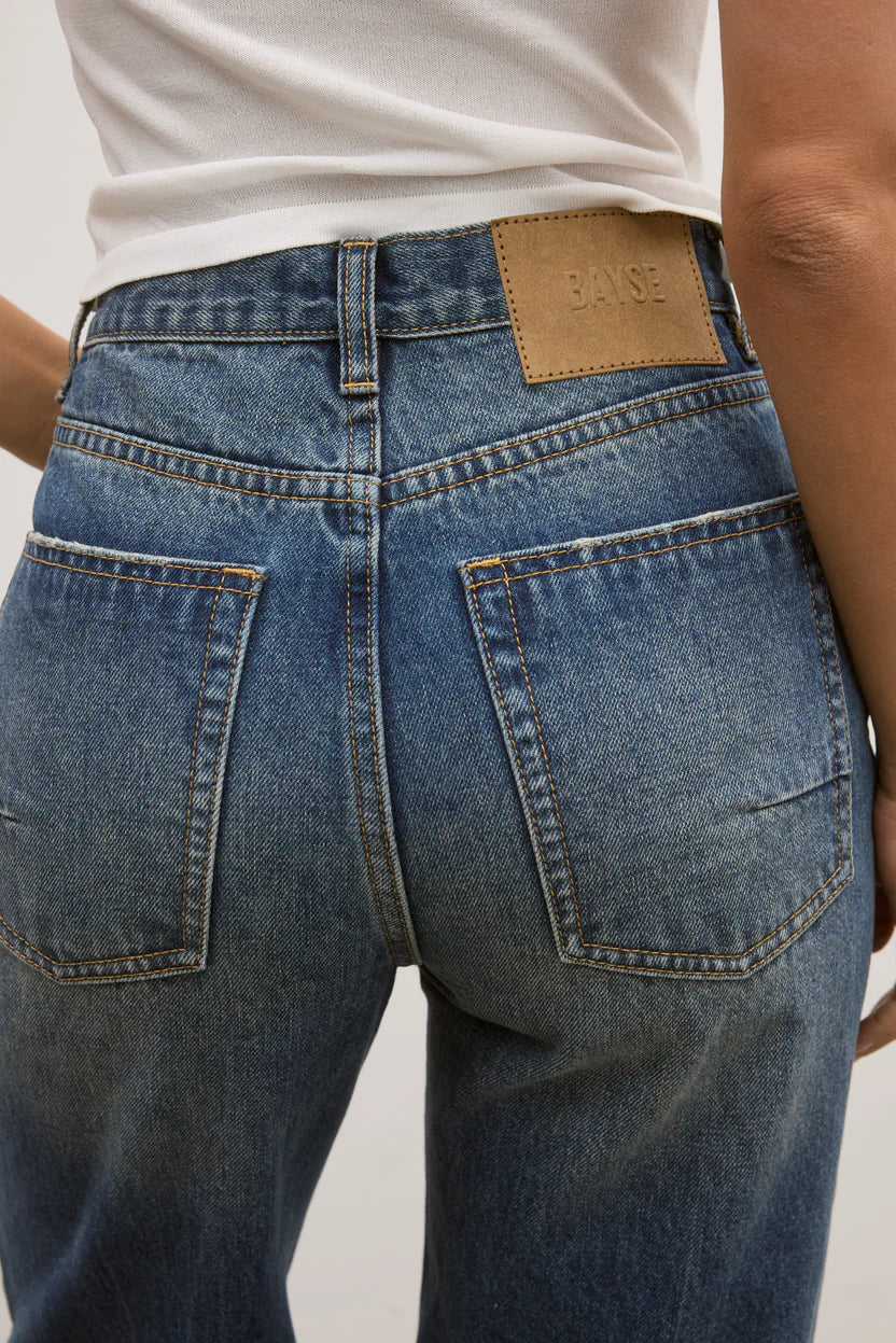 BAYSE BRAND Womens Camille Relaxed Flare Jean in Ash Tide - Image 6