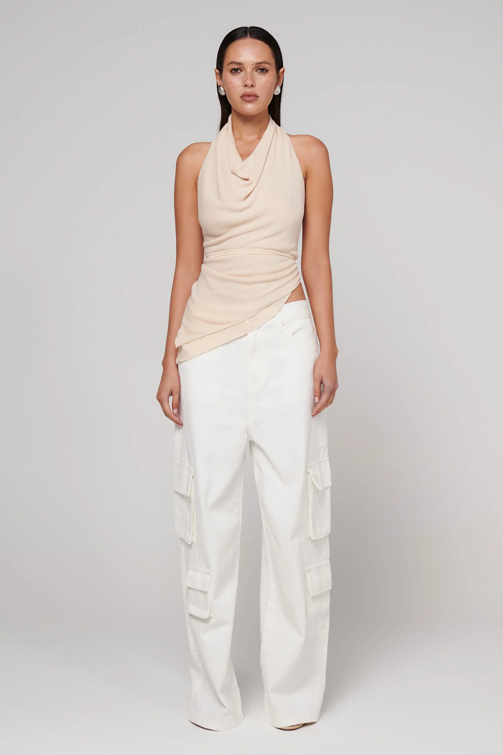 BAYSE BRAND Womens Cerise Halter Top - Vanilla - Image 7