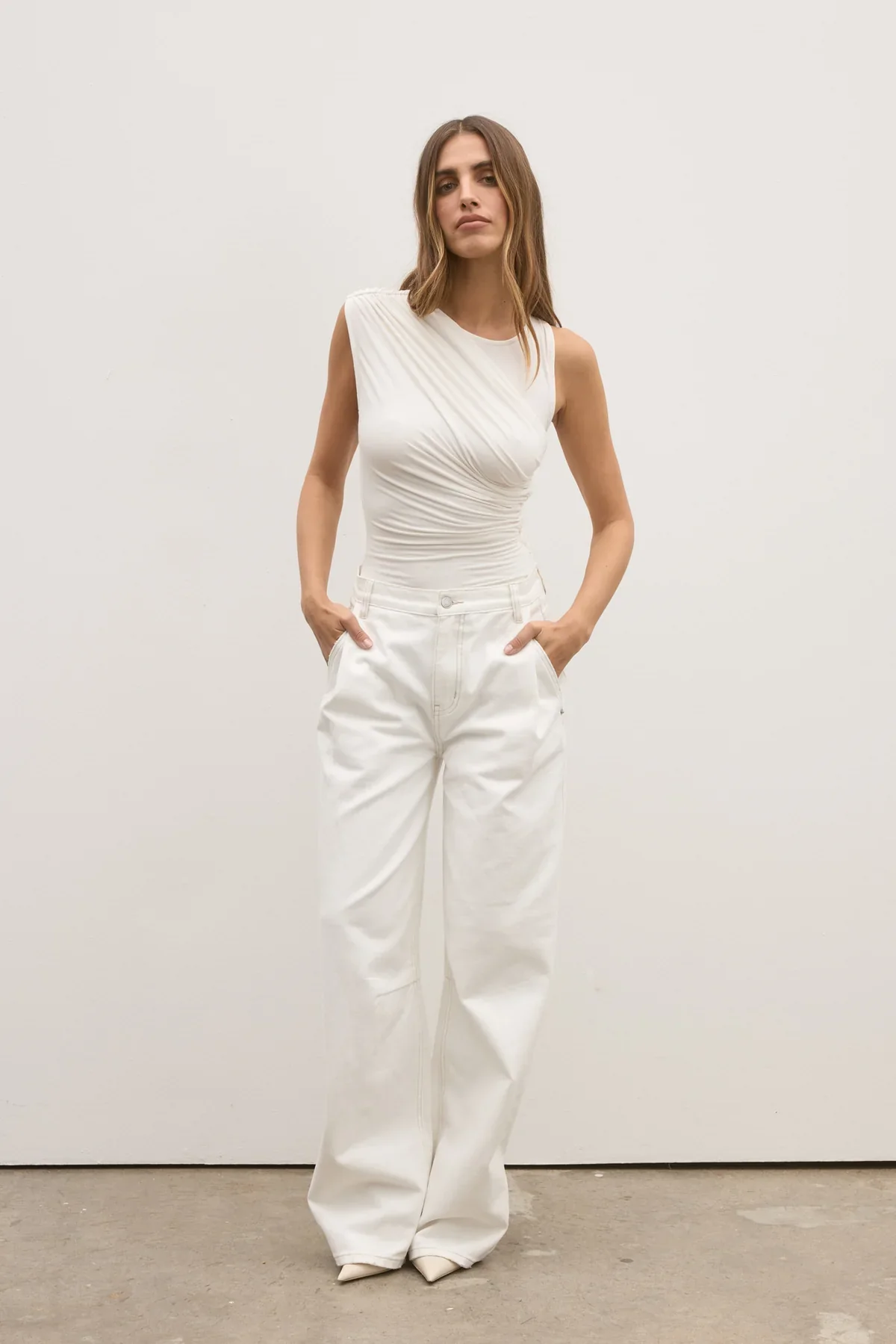 BAYSE BRAND Womens Dove Top in Ivory - Image 4