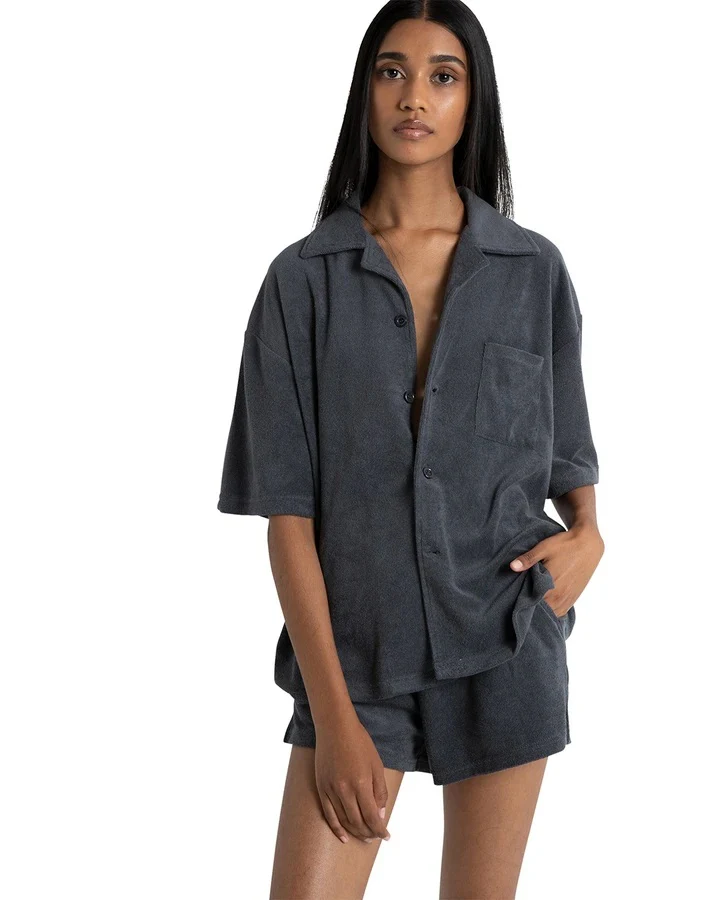 Bayse Brand WOMENS ELLA OVERSIZED SHIRT - BLUE - Image 2