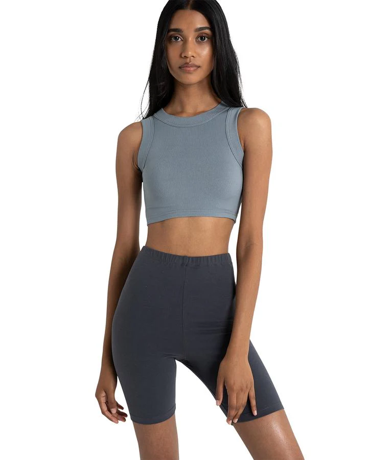 Bayse Brand WOMENS ELOUISE CREW CROP TANK - BLUE - Image 3
