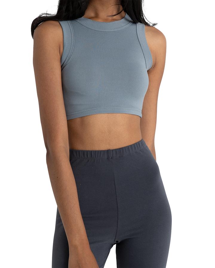 Bayse Brand WOMENS ELOUISE CREW CROP TANK - BLUE - Image 4