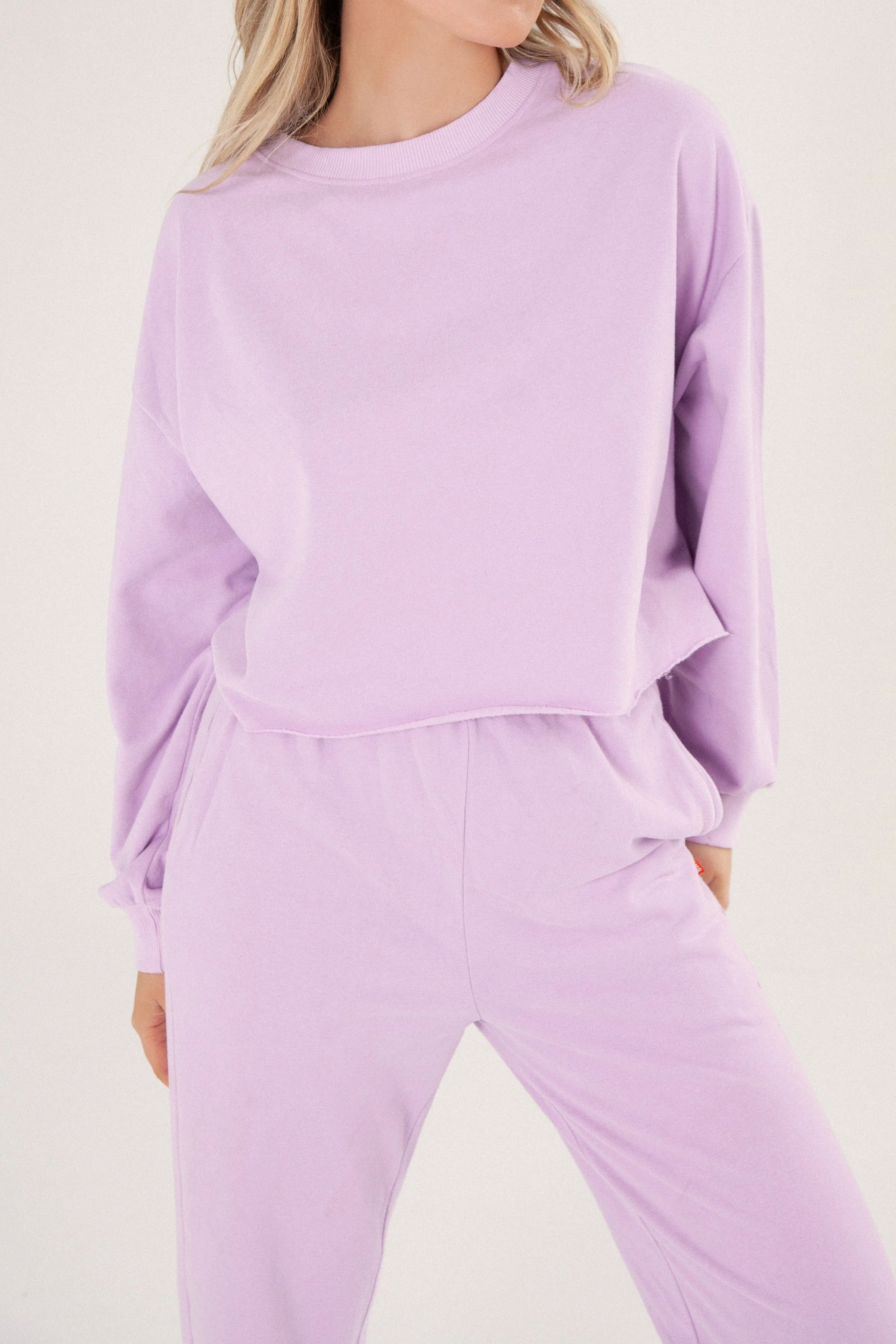 Bayse Brand WOMENS HIGH WAISTED TRACK PANTS - LILAC - Image 4