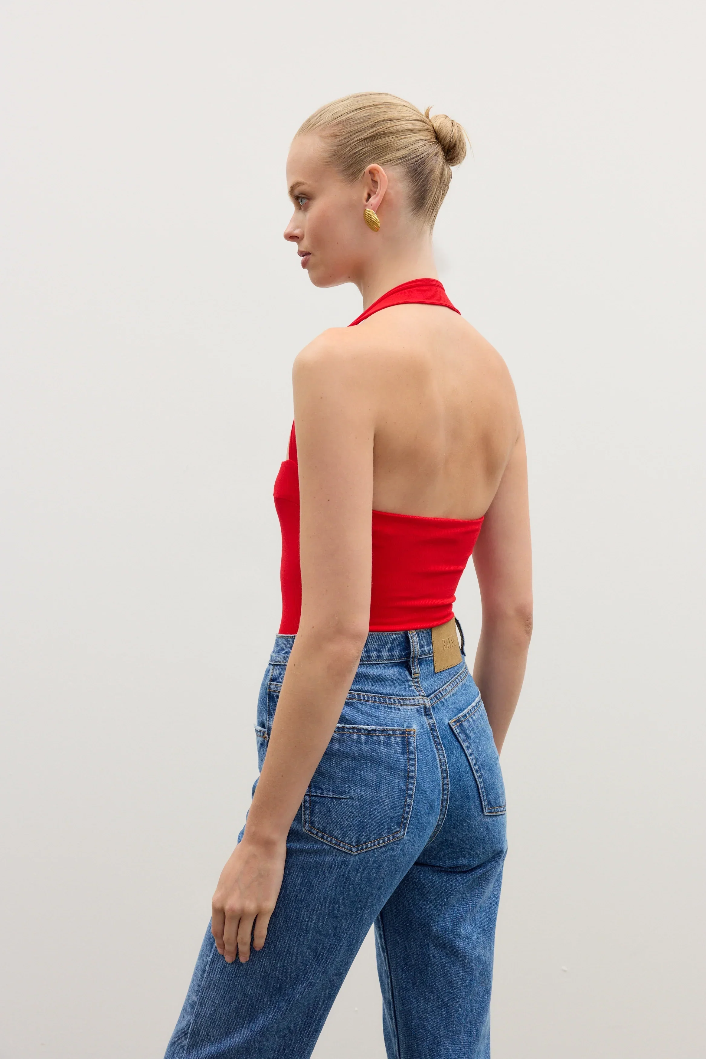 BAYSE BRAND Womens Karlita Bodysuit - Red - Image 2