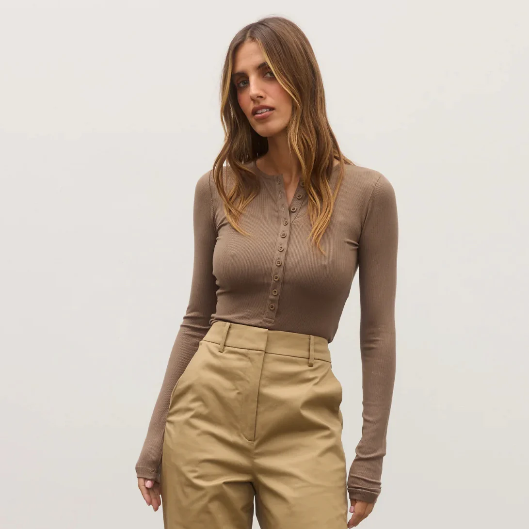 BAYSE BRAND Womens Lara Bodysuit - Cedar - Image 4