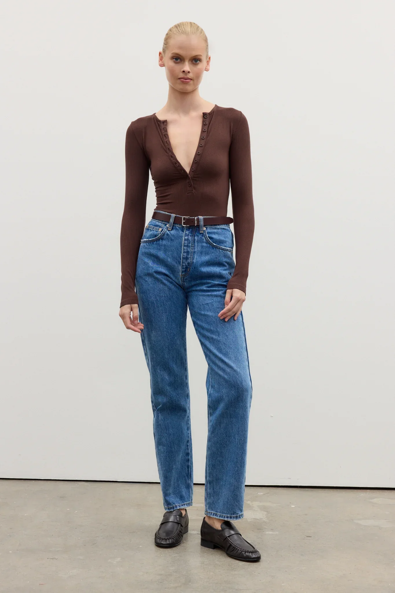 BAYSE BRAND Womens Lara Bodysuit in Chocolate - Image 9
