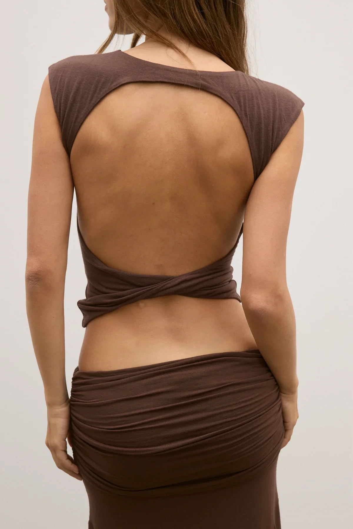 BAYSE BRAND Womens Livy Top in Chocolate - Image 4