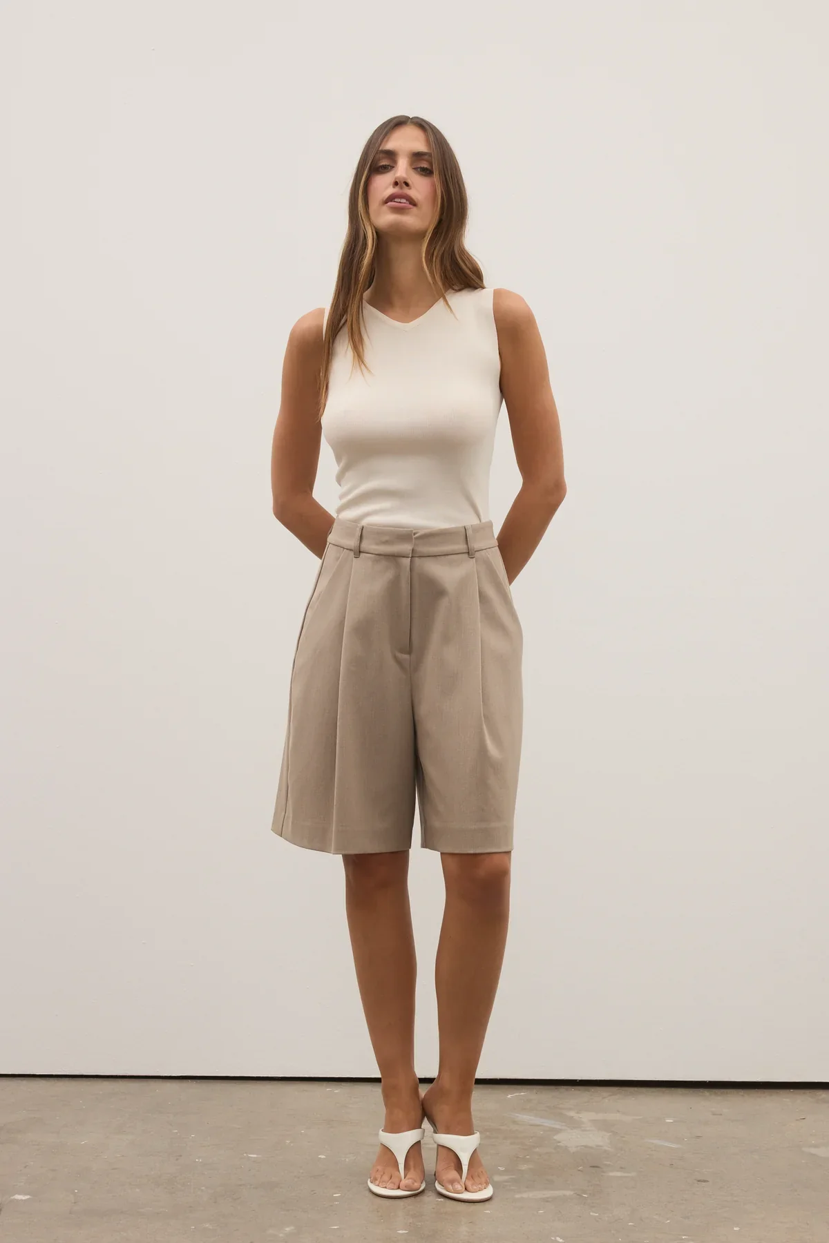 BAYSE BRAND Womens Mika Short in Stone - Image 2