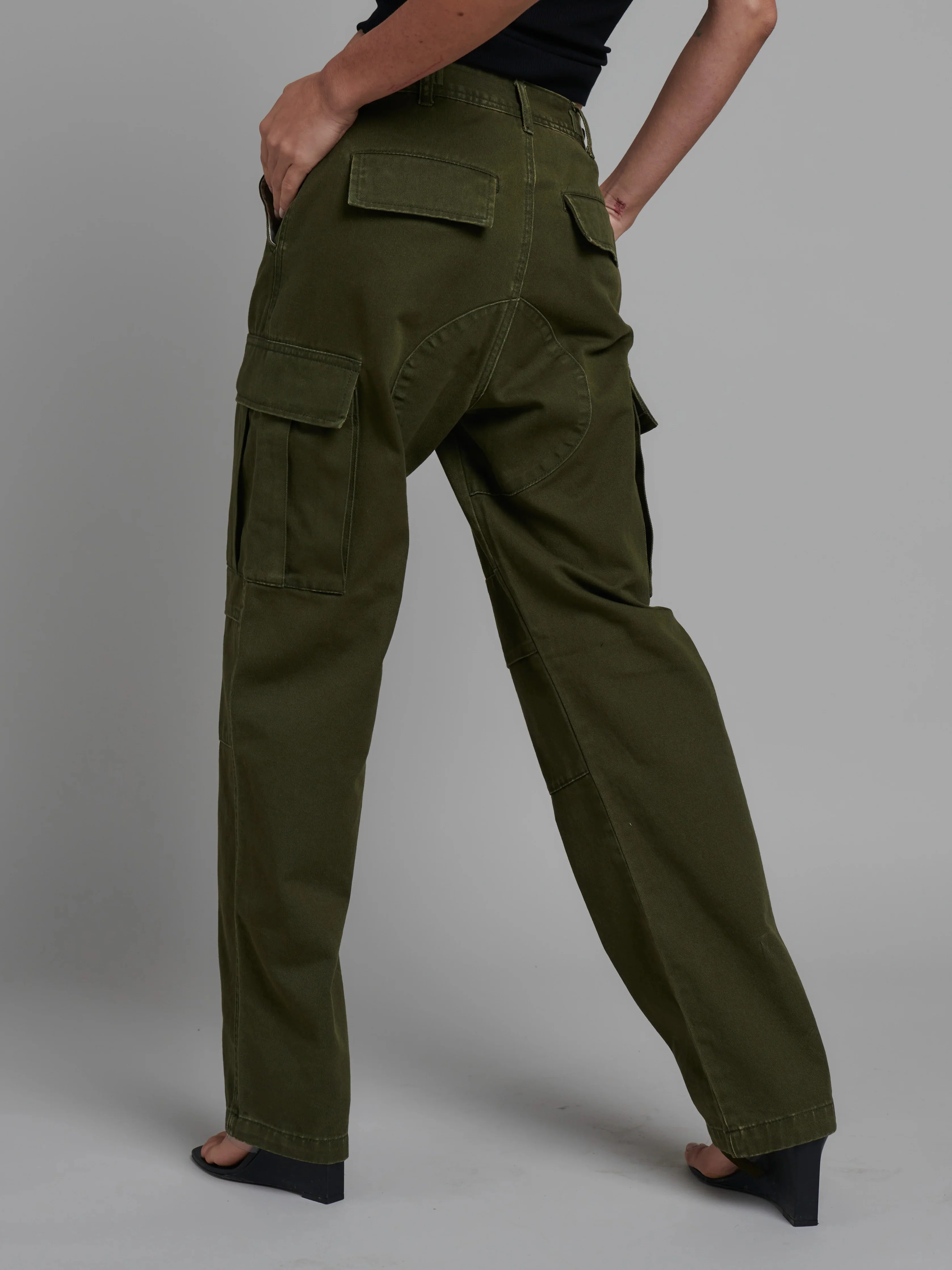 BAYSE BRAND Womens Raven Cargo Pant Khaki - Image 3