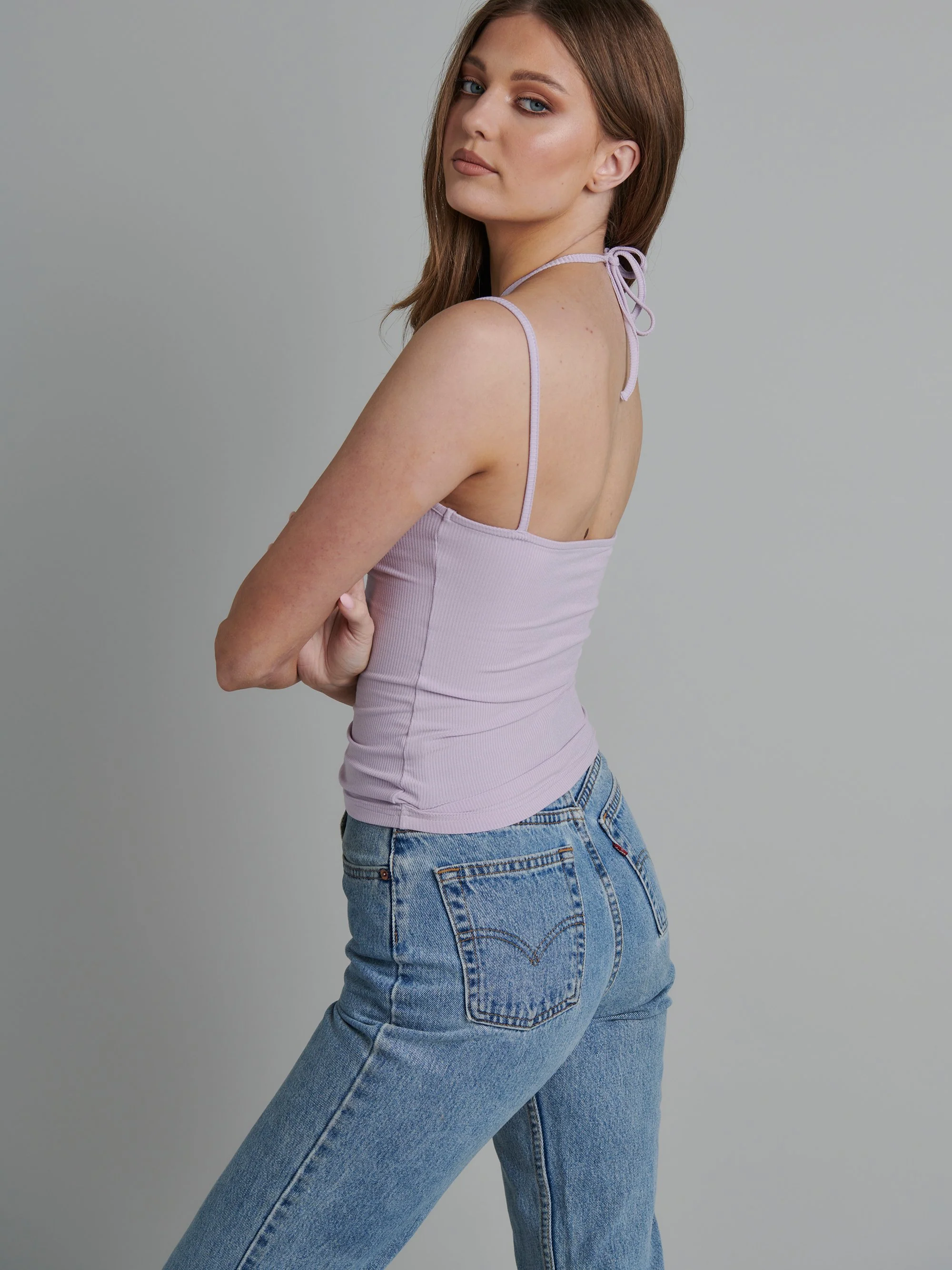 BAYSE BRAND Womens Rylee Crop Top - Lilac - Image 3