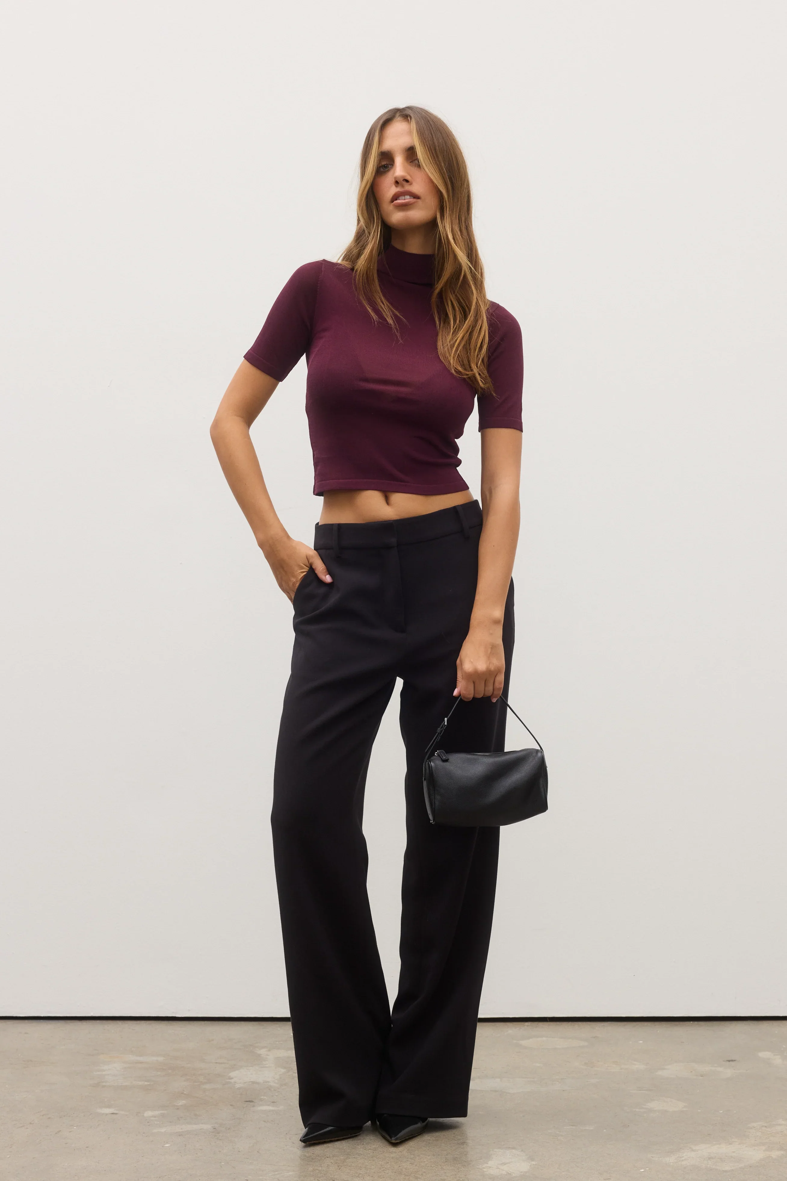 BAYSE BRAND Womens Shay Top Plum - Image 2
