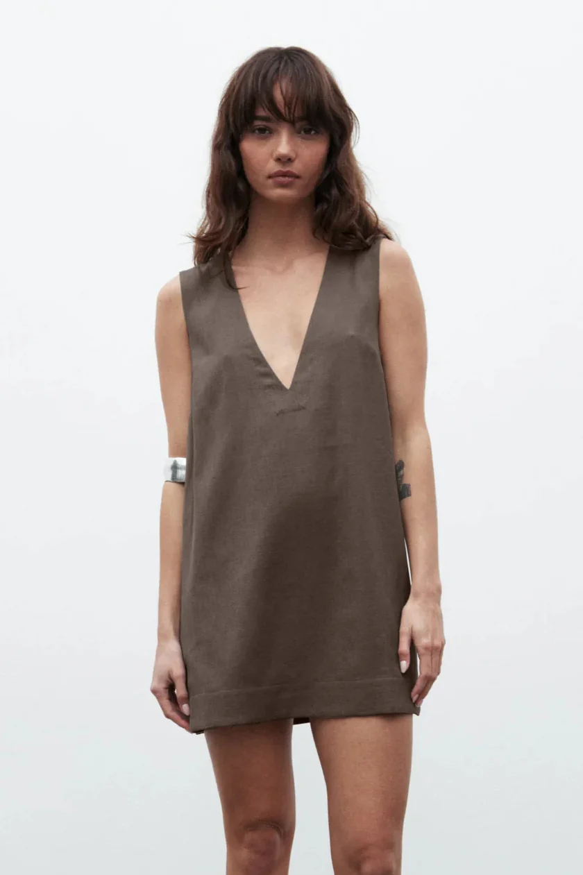 BAYSE BRAND Womens Skylar Dress - Chocolate - Image 3