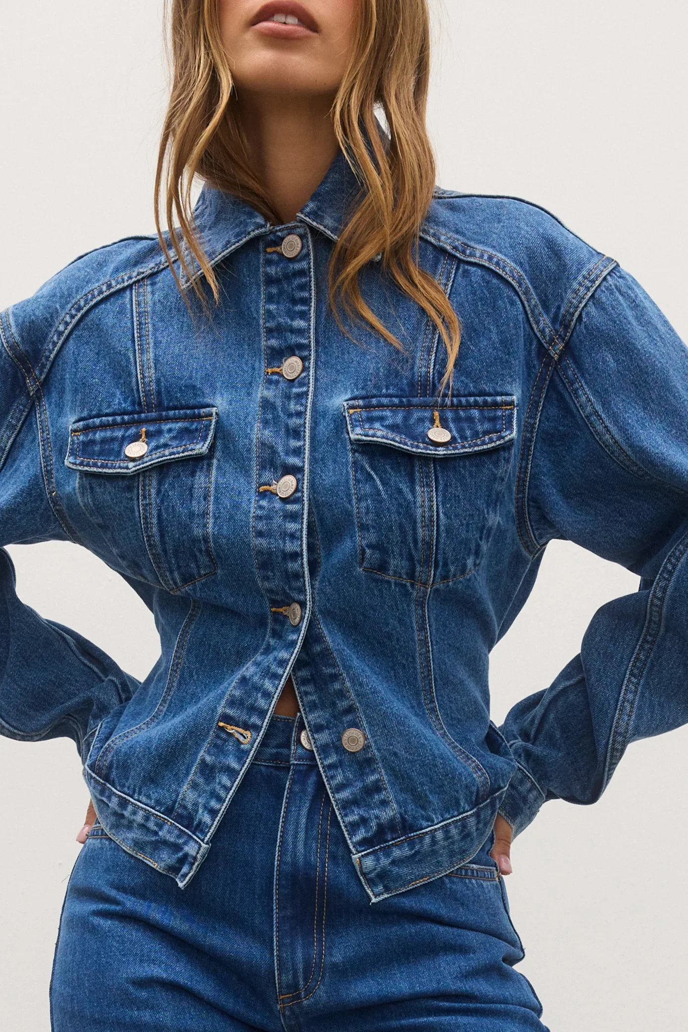 BAYSE BRAND Womens Violet Denim Jacket - Denver Blue - Image 6