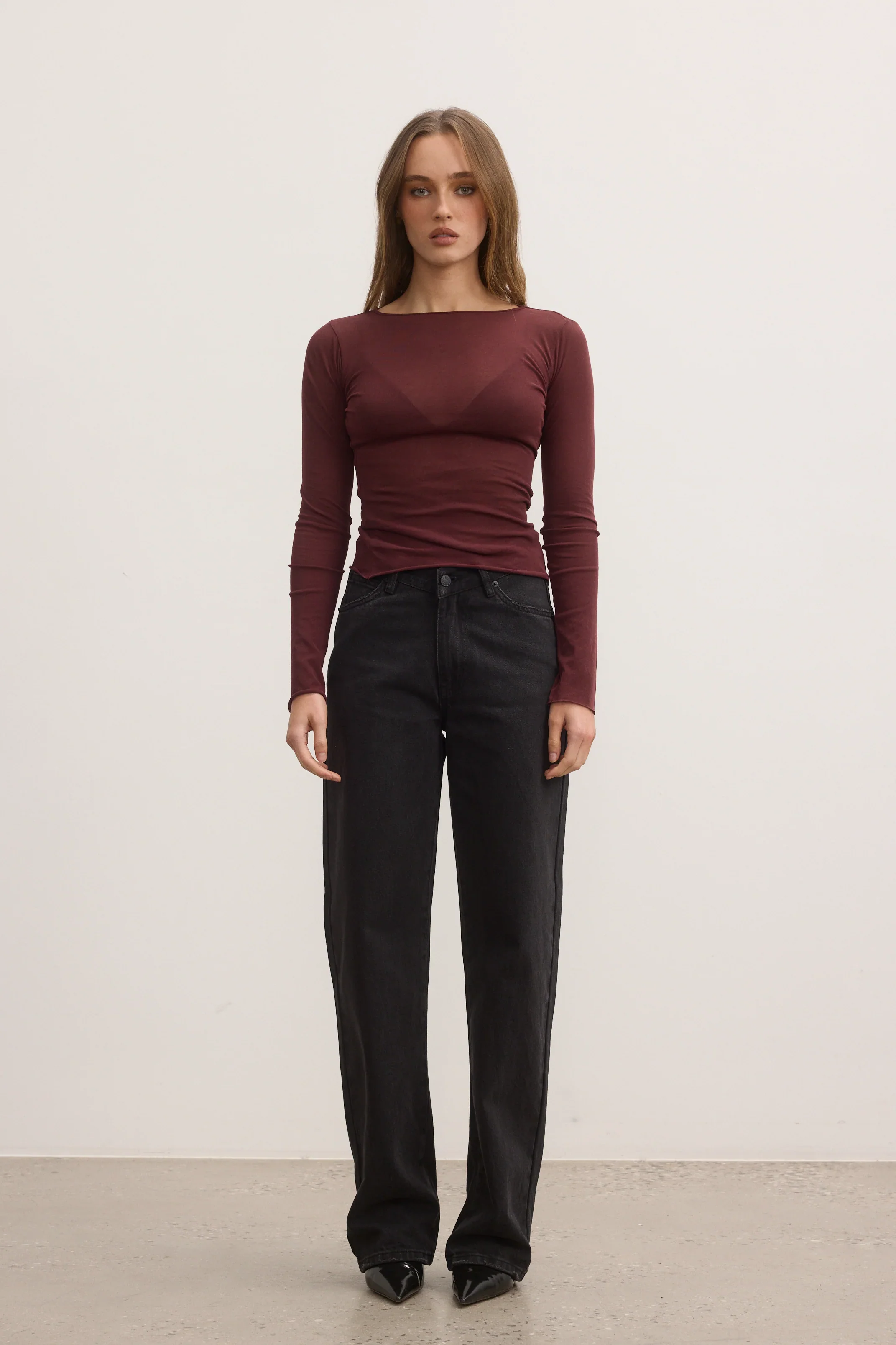 BAYSE BRAND Womens Zoe Top Plum - Image 2