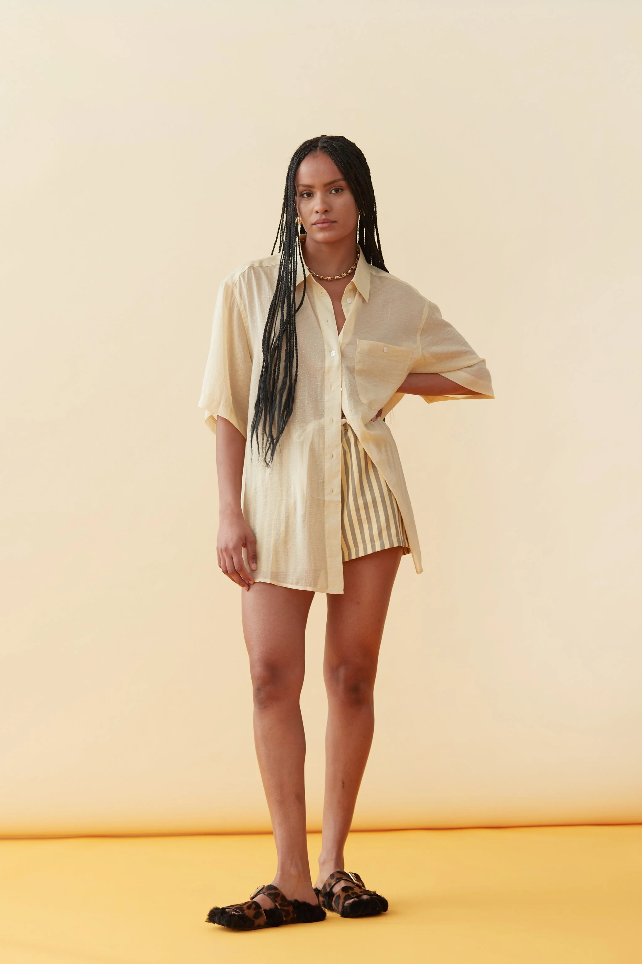 BLANCA Womens Audrey Shirt - Butter - Image 6