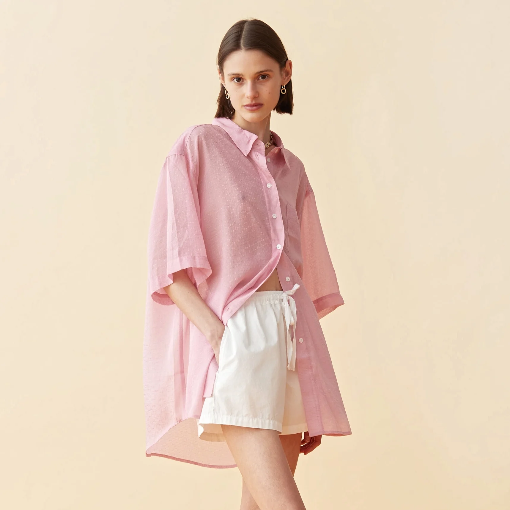 BLANCA Womens Audrey Shirt - Pink - Image 2
