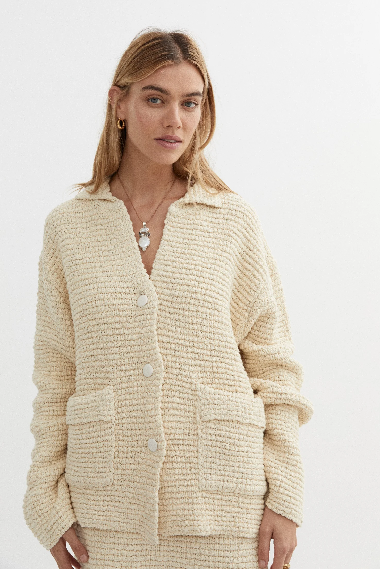BLANCA Womens Belle Cardigan Cream - Image 2