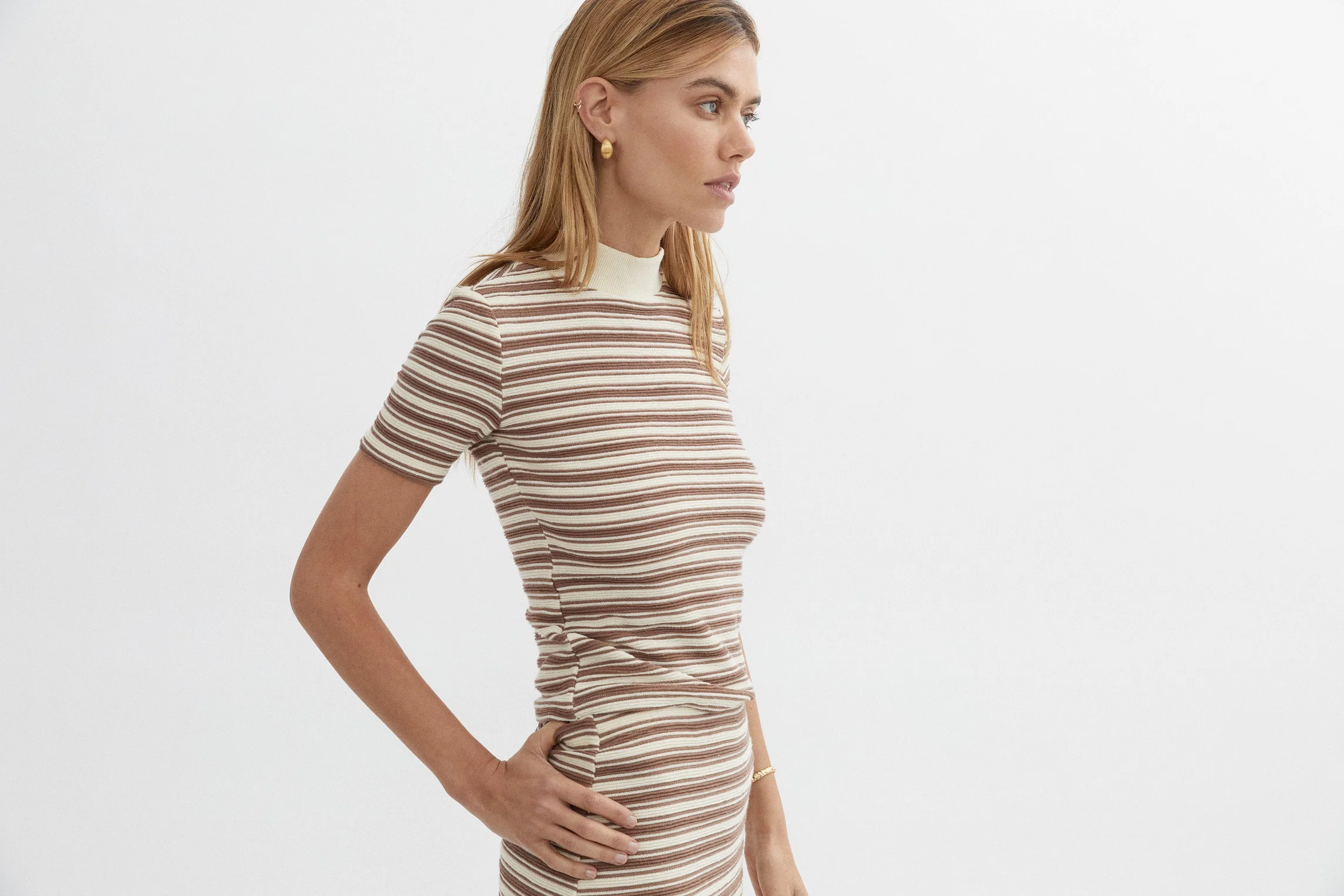 BLANCA Womens Demi Shirt Brown - Image 3
