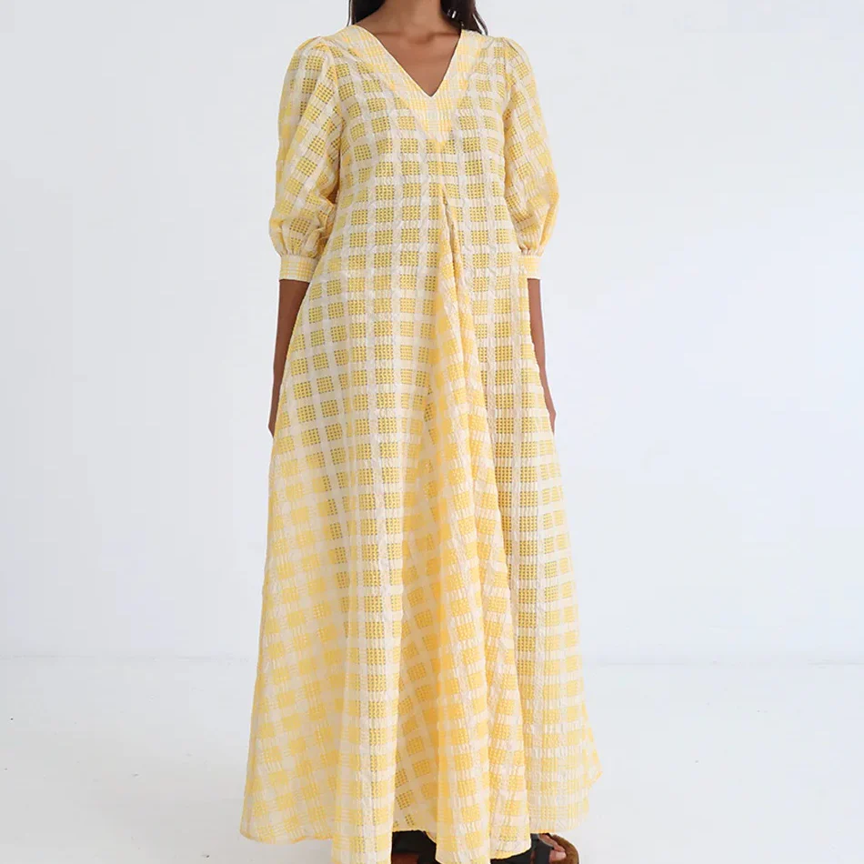 BLANCA Womens Fennie Dress Yellow - Image 5