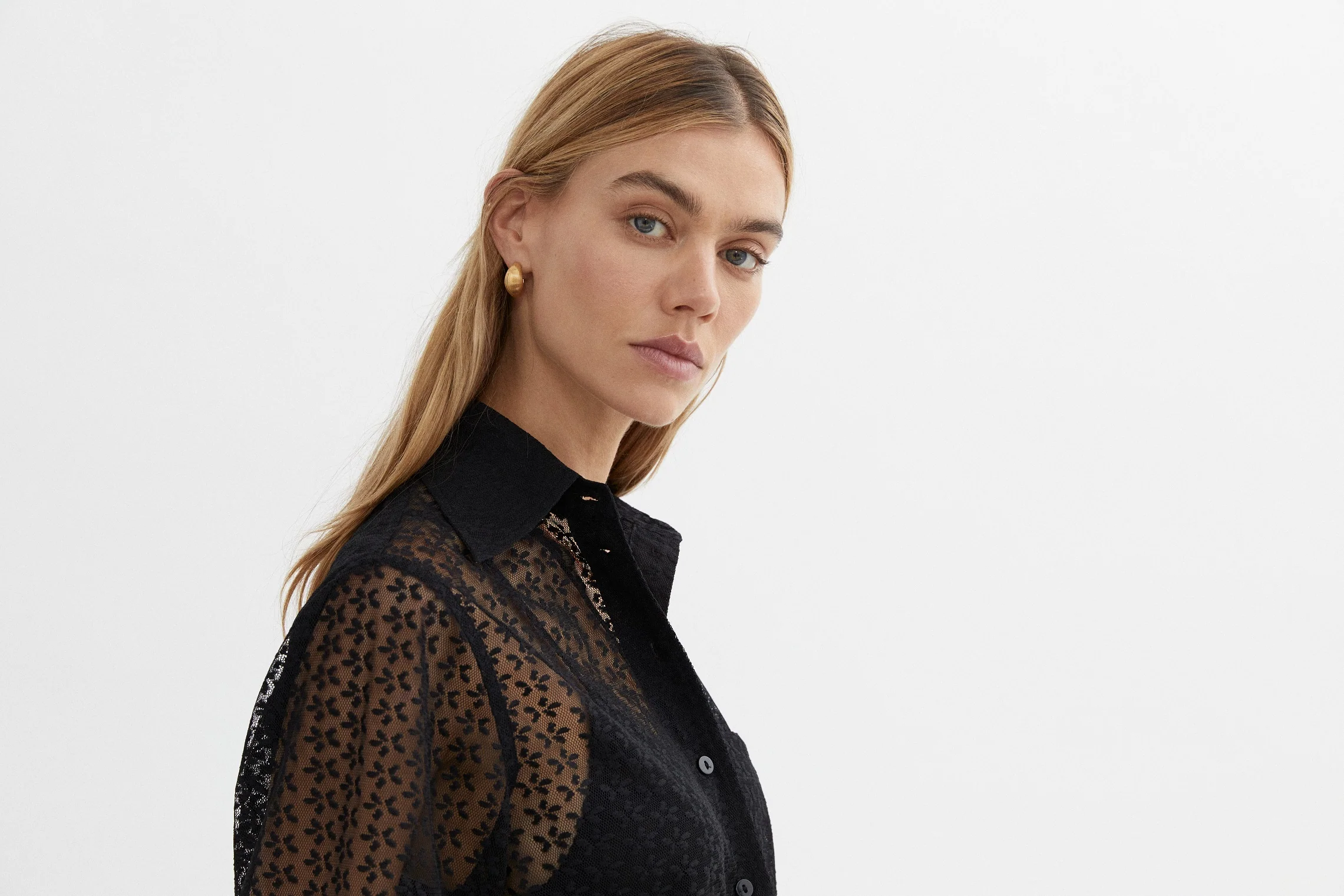 BLANCA Womens Holland Shirt Black - Image 2