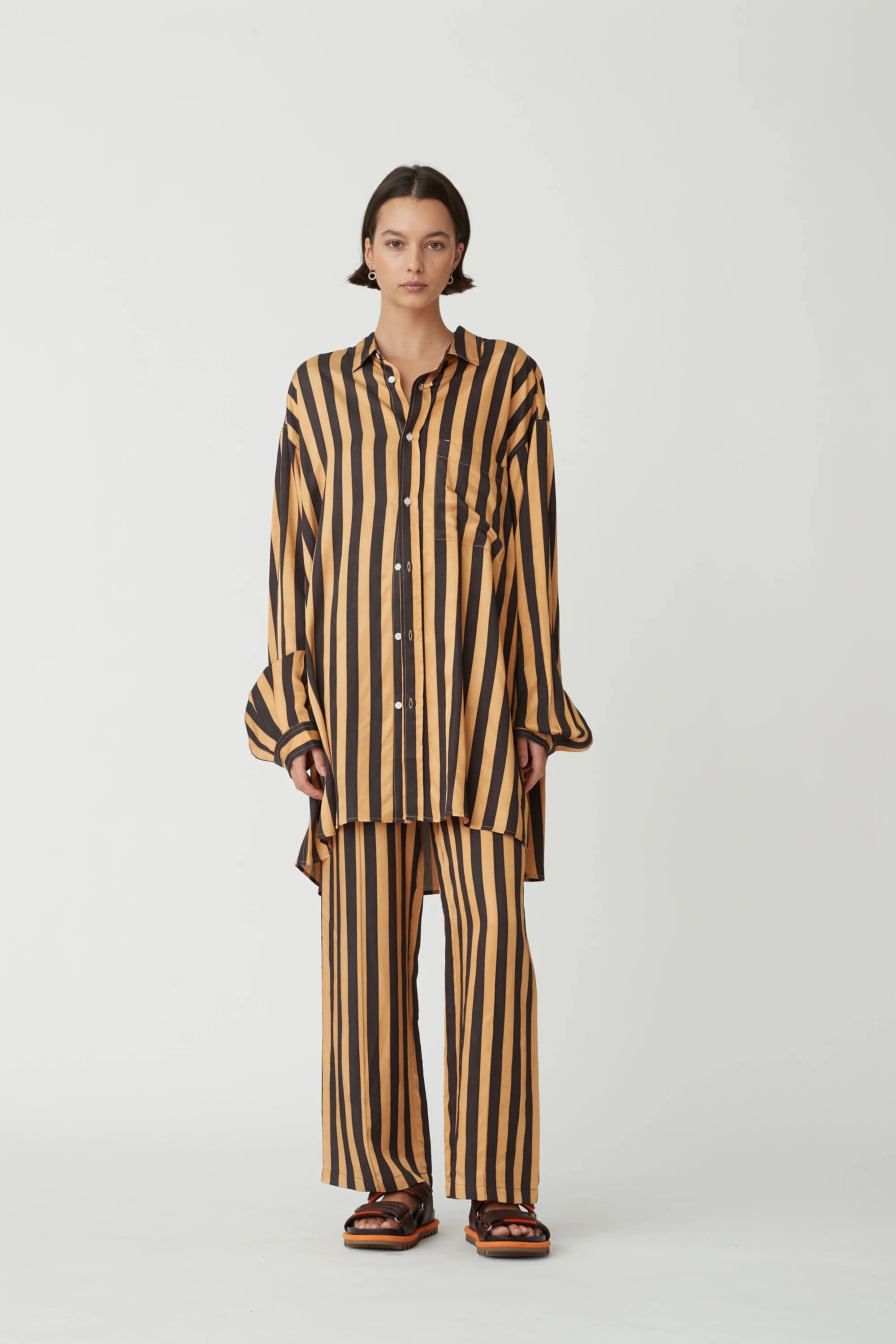 BLANCA Womens Jordan Pants Black & Gold Stripe - Image 4