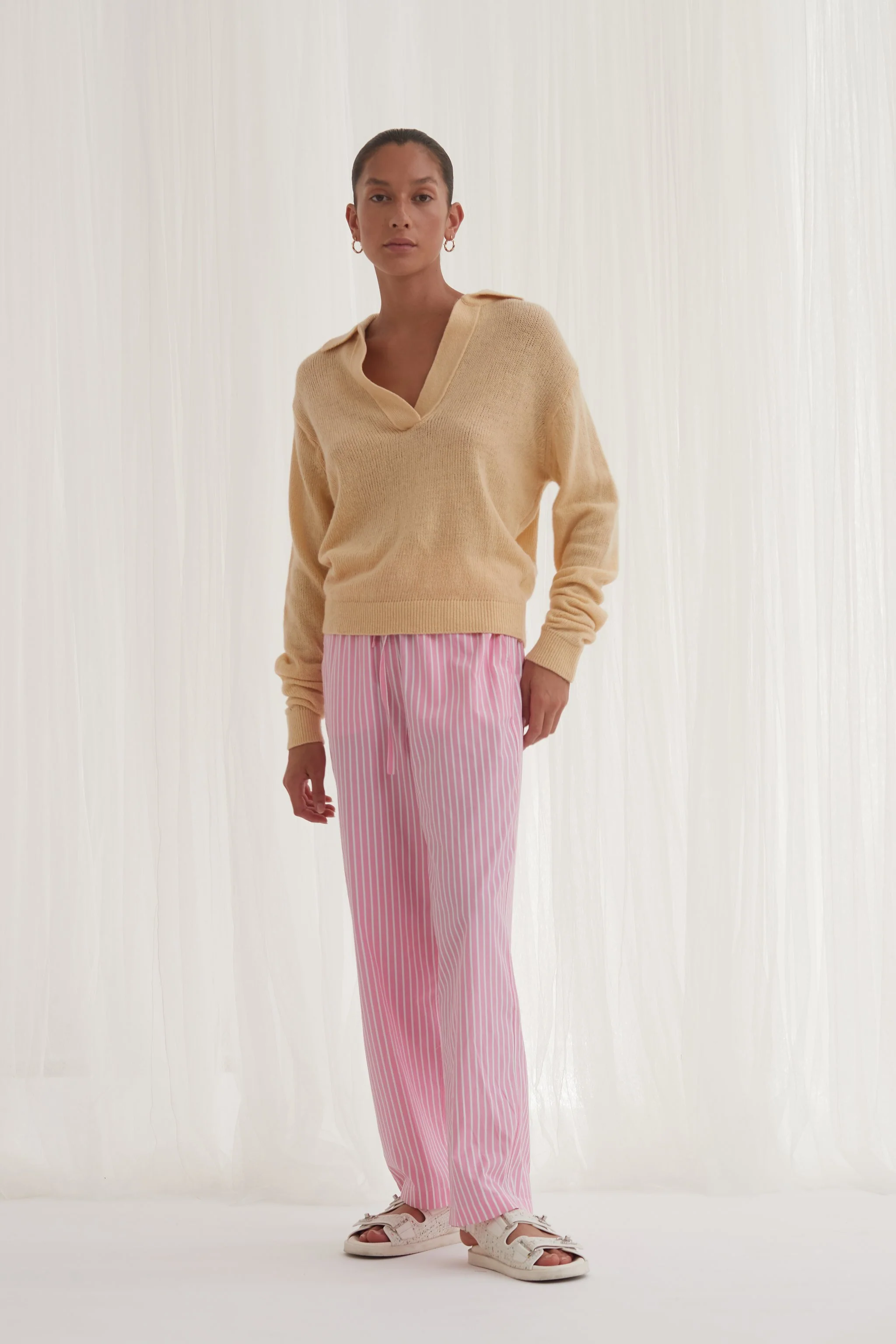 Blanca WOMENS LILLE KNIT - WARM YELLOW - Image 3