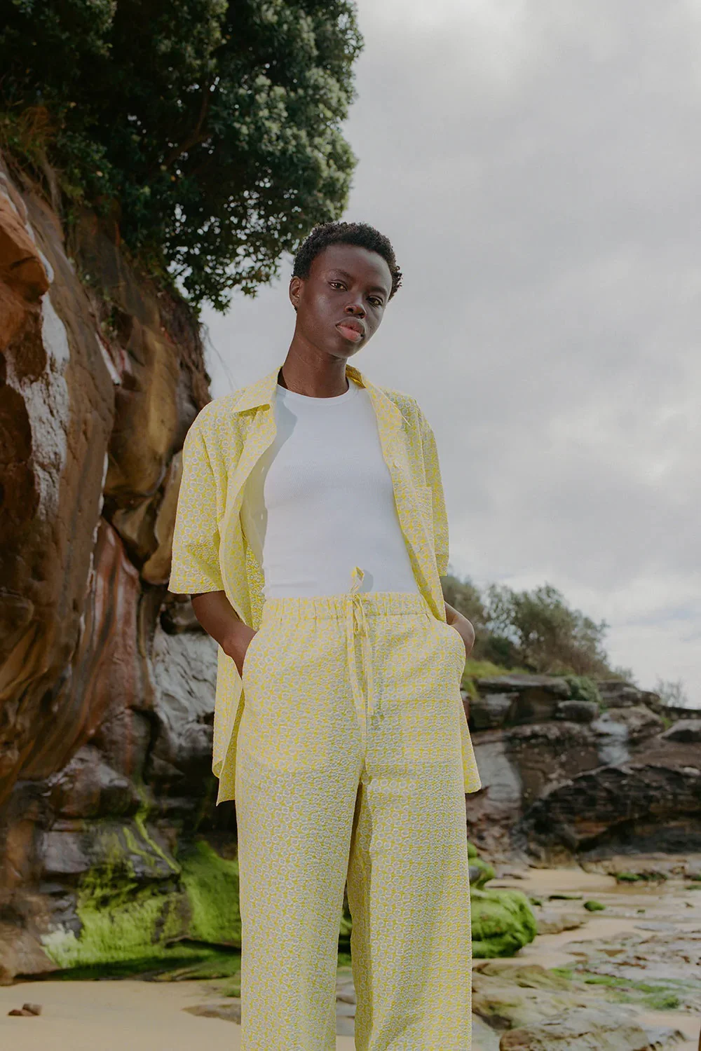 BLANCA Womens Lola Shirt Yellow - Image 3