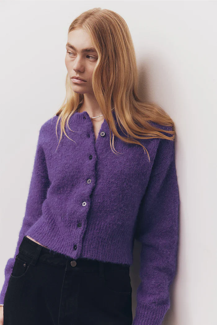 BLANCA Womens Marlo Cardigan Purple - Image 4