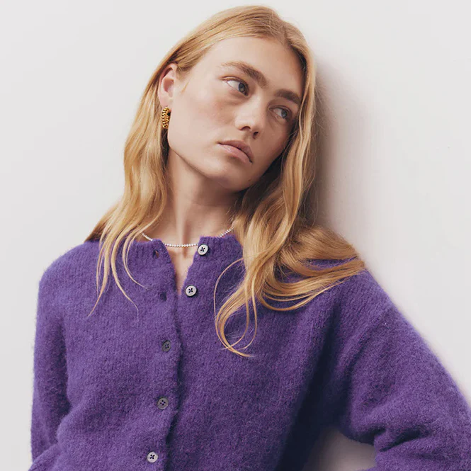 BLANCA Womens Marlo Cardigan Purple - Image 8