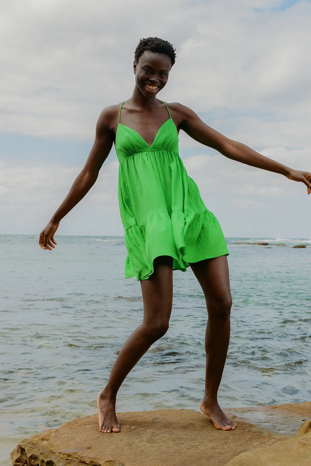 BLANCA Womens Molly Dress Green - Image 4
