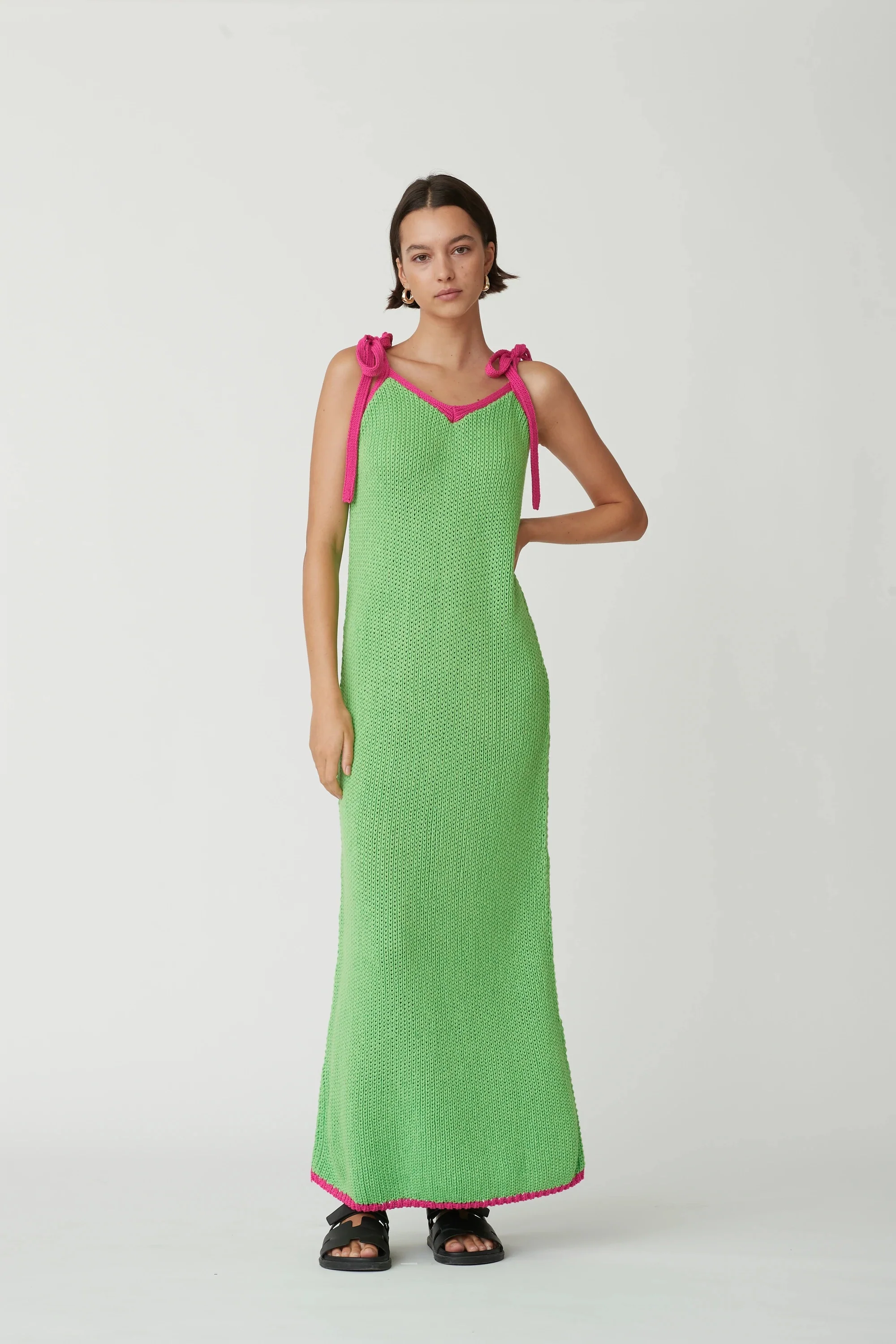 BLANCA Womens Palama Dress Green Fuchsia - Image 6