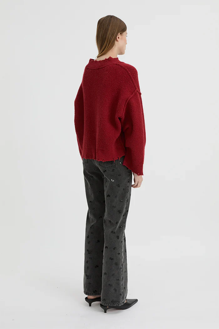 BLANCA Womens Pepa Cardigan Burgundy - Image 6