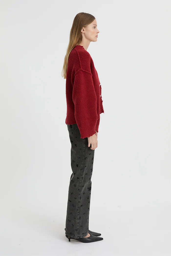 BLANCA Womens Pepa Cardigan Burgundy - Image 7