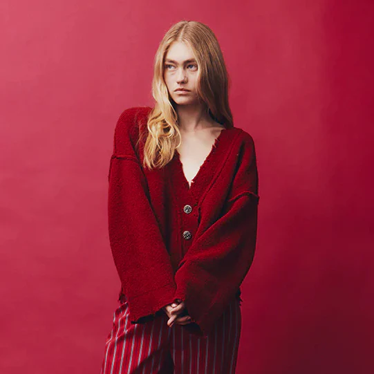 BLANCA Womens Pepa Cardigan Burgundy - Image 8