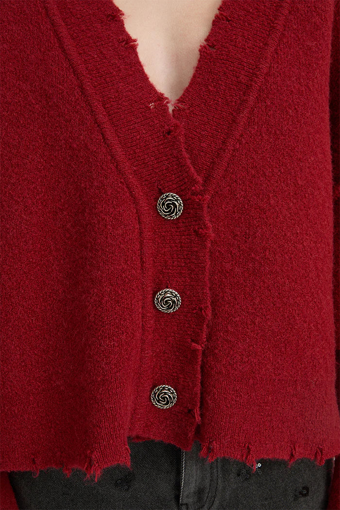 BLANCA Womens Pepa Cardigan Burgundy - Image 9