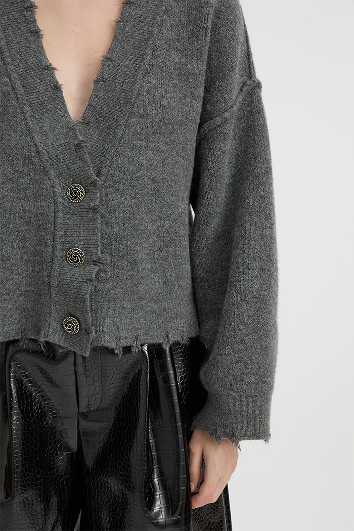BLANCA Womens Pepa Cardigan Charcoal Grey - Image 10