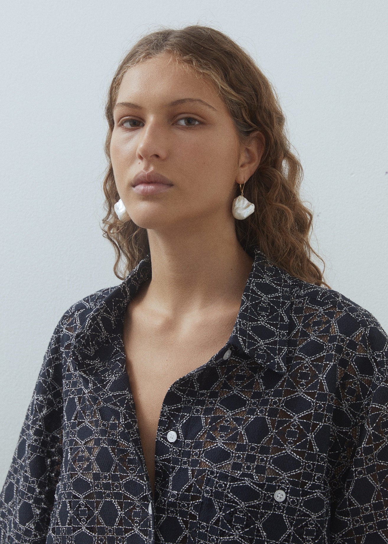BLANCA Womens Saskia Shirt Navy - Image 3