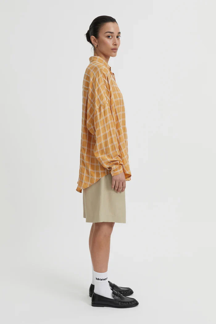 BLANCA Womens Tommy Shirt in Mustard - Image 4