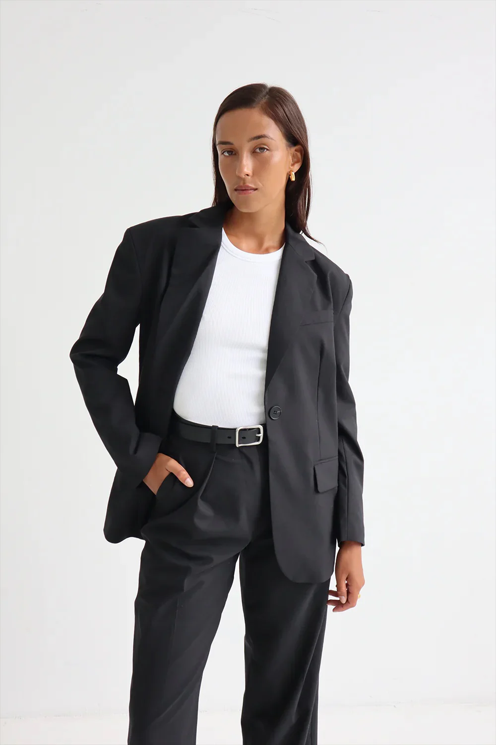 BLANCA Womens Vincent Blazer Noir - Image 4