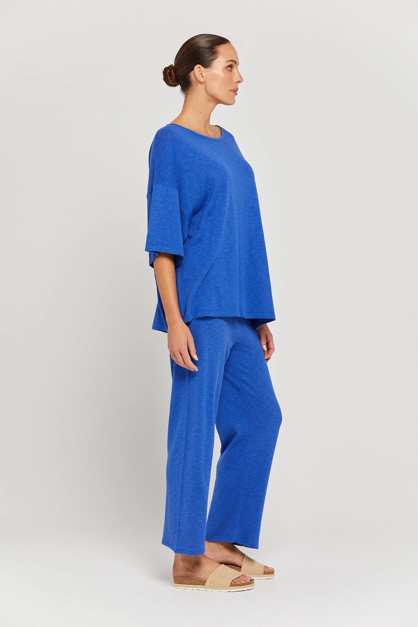 BY RIDLEY Womens Savannah Linen Top - Royal Blue - Image 6