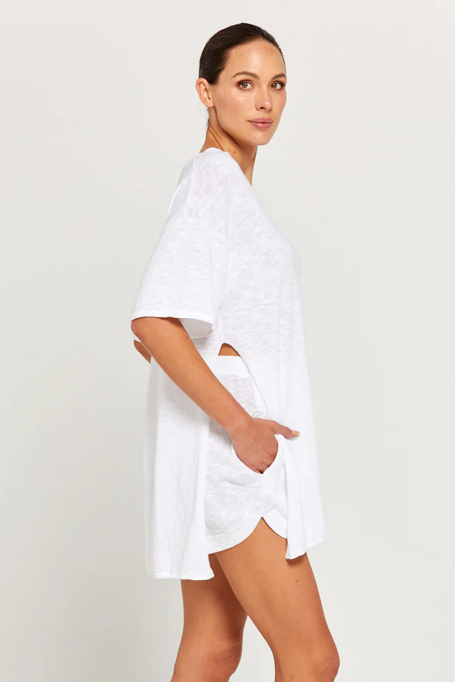 BY RIDLEY Womens Teresa Linen Top - White - Image 6