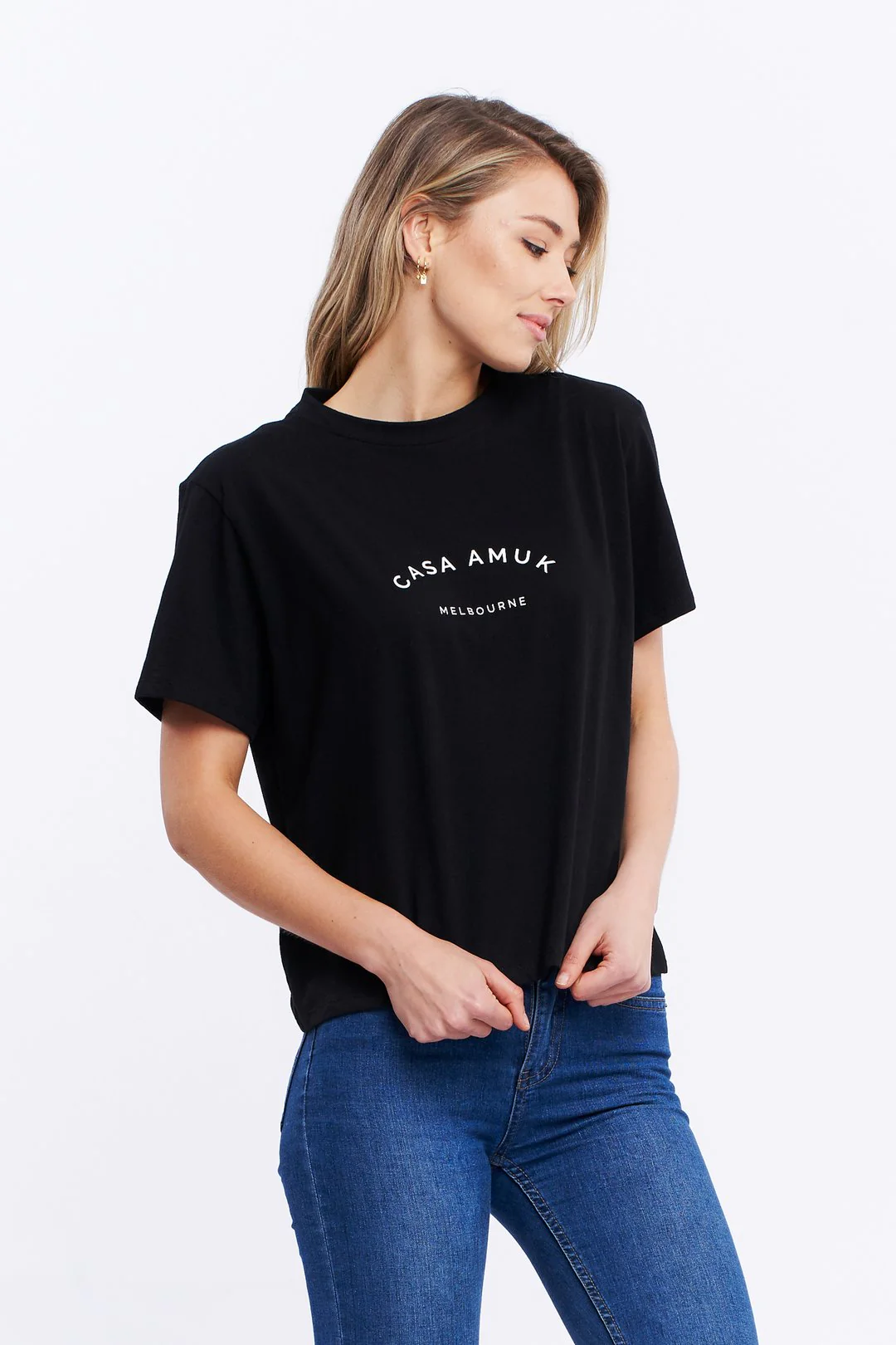 Casa Amuk WOMENS HERITAGE LOGO TEE - BLACK - Image 8