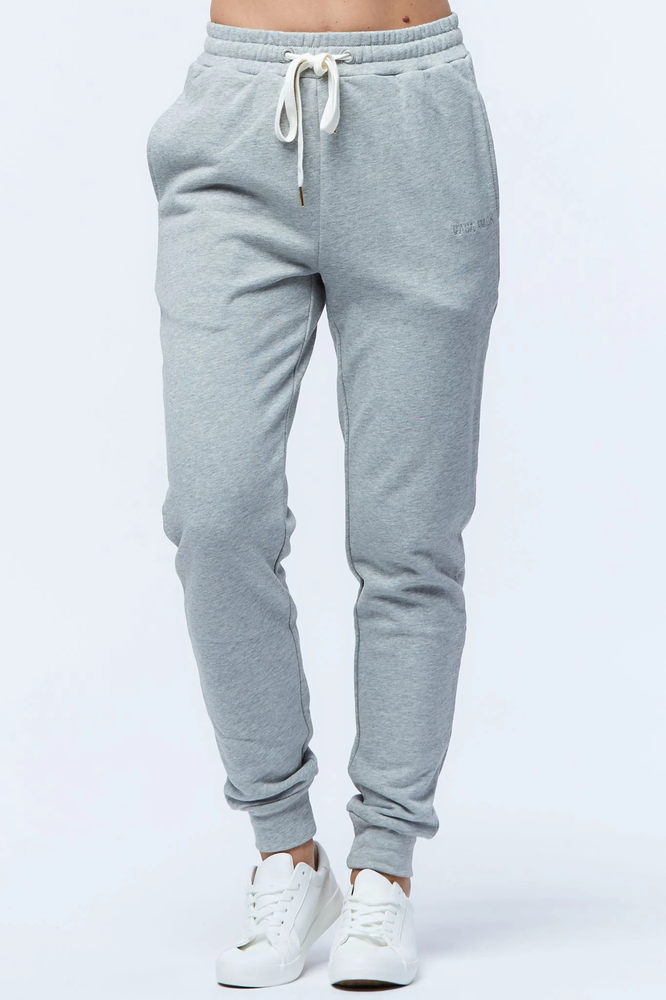 Casa Amuk WOMENS SLIM JOGGER PANT- GREY MARLE - Image 3