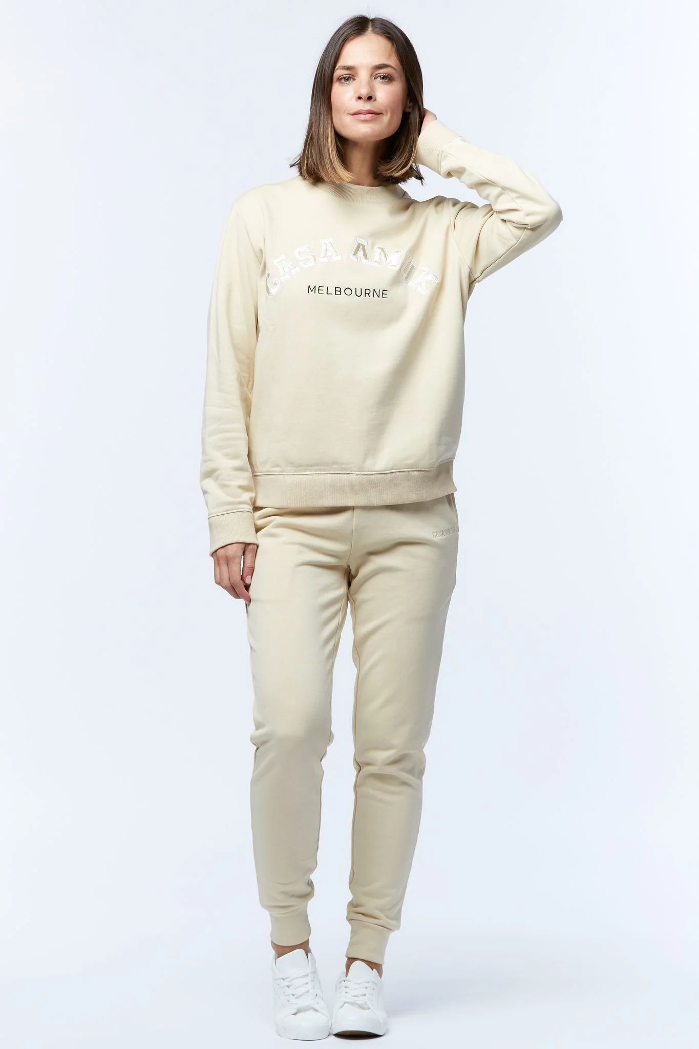 Casa Amuk WOMENS VARSITY SWEATER - BEIGE - Image 6