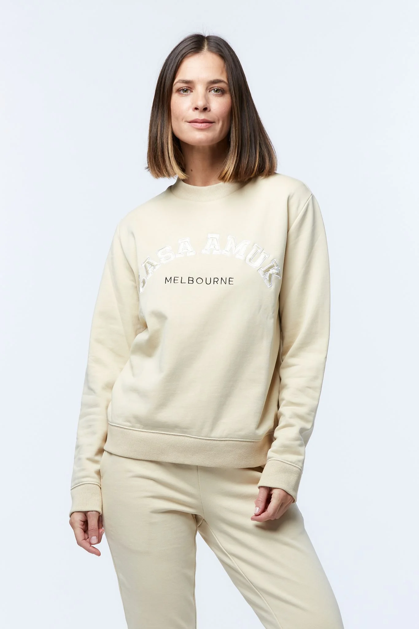 Casa Amuk WOMENS VARSITY SWEATER - BEIGE - Image 7
