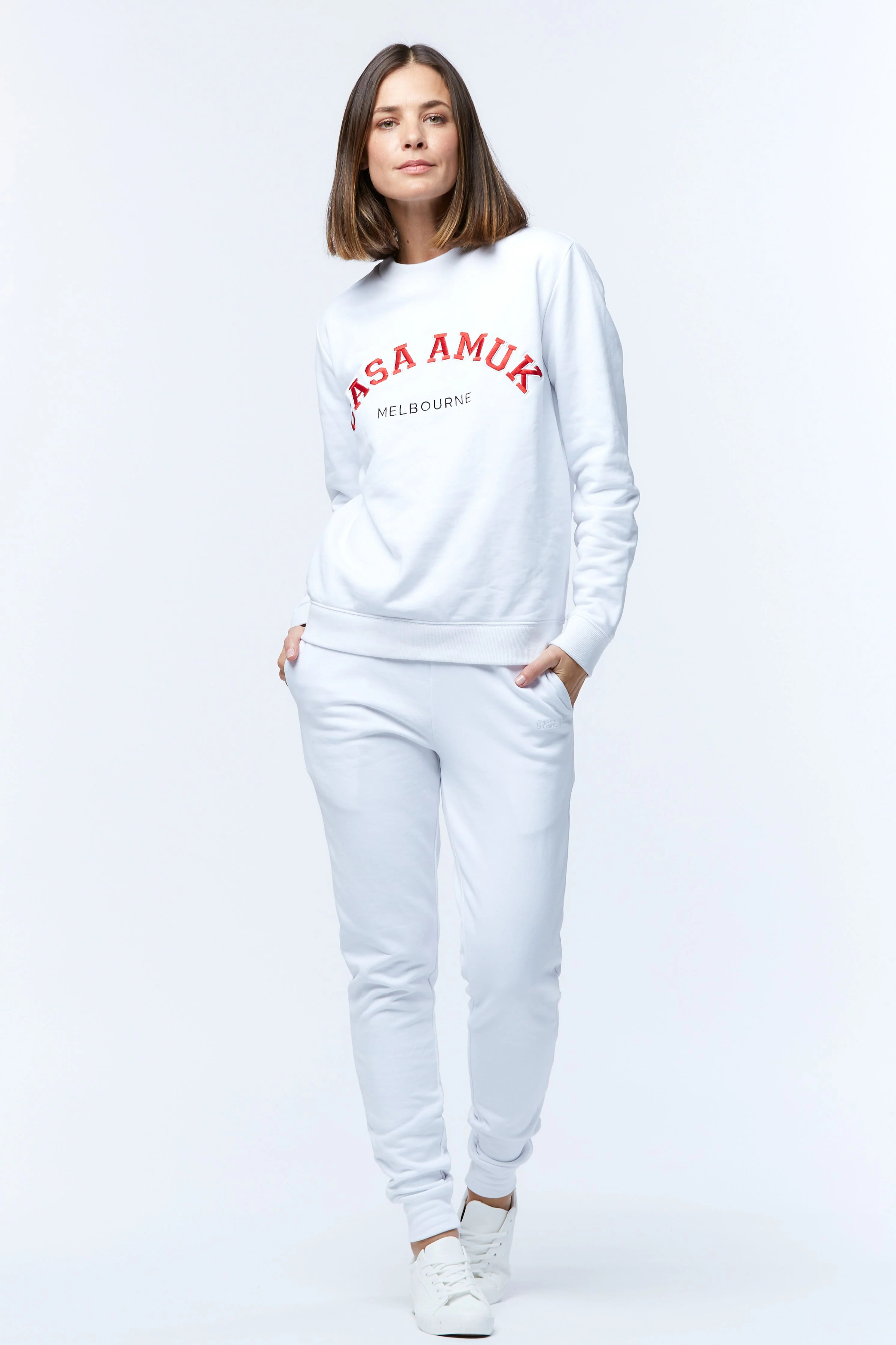Casa Amuk WOMENS VARSITY SWEATER - WHITE - Image 9