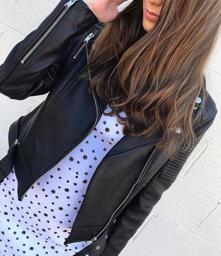 Dea The Label WOMENS REVENGE LEATHER BIKER JACKET - Image 5