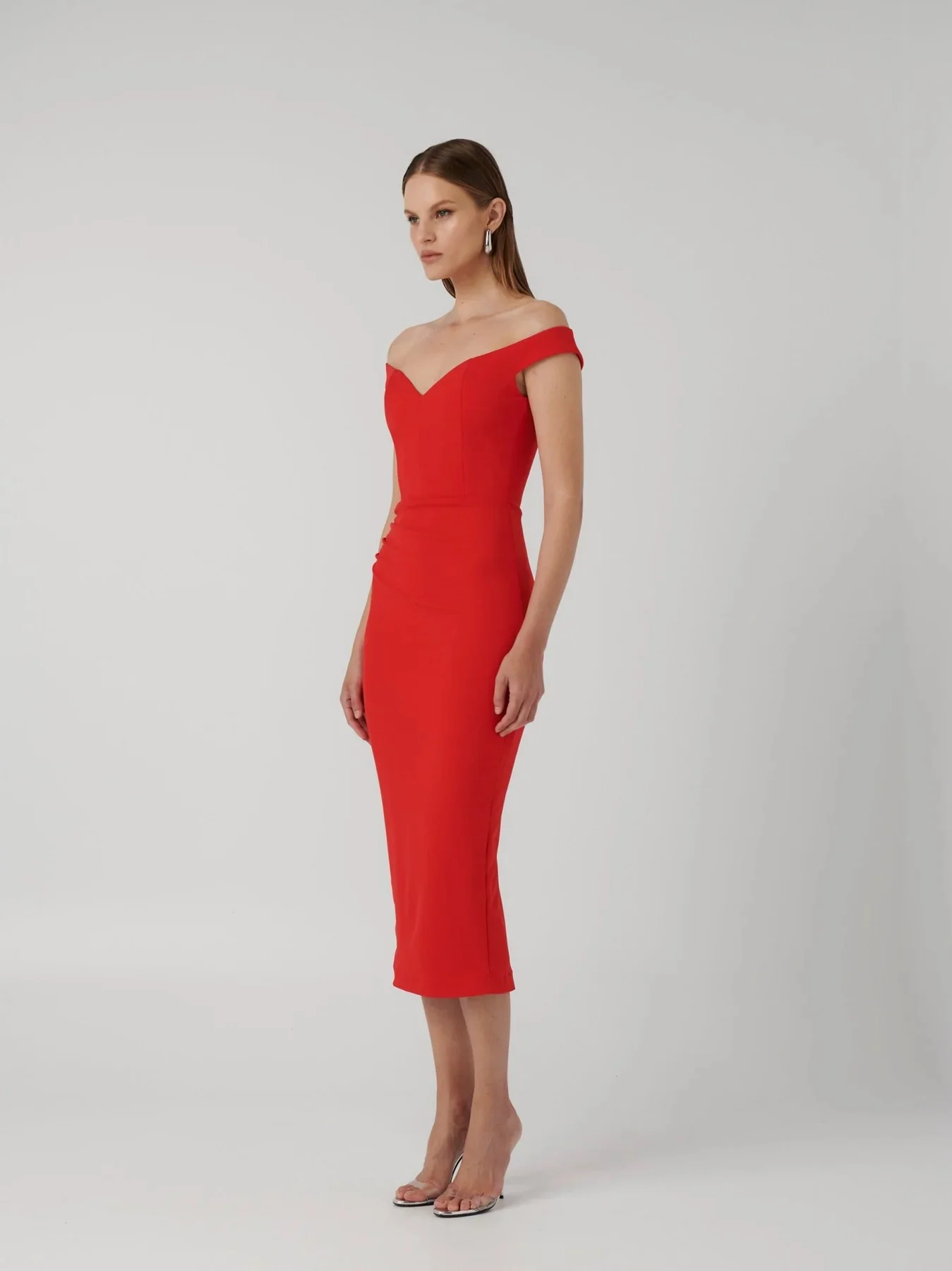 EFFIE KATS Womens AAMI Midi Dress - Red - Image 2