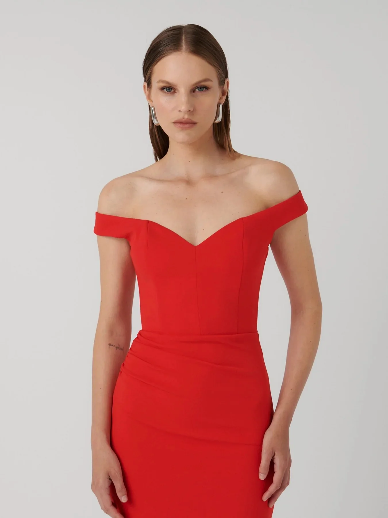 EFFIE KATS Womens AAMI Midi Dress - Red - Image 4